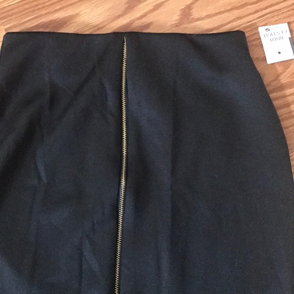 🎉HP HOT GAL BLACK ADJUSTABLE ZIP UP BACK SLIT SKIRT - Picture 3 of 6